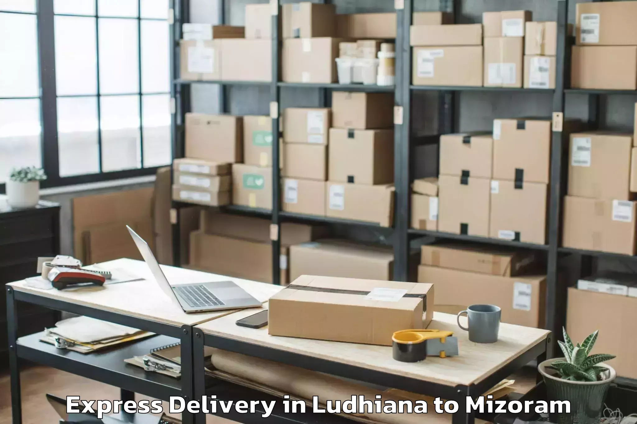 Top Ludhiana to Mizoram Express Delivery Available